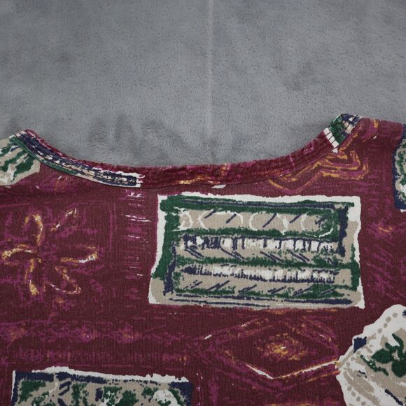 Extra Elements Womens Shirt 4X Multicolor Knit Crew Neck Pullover T Shirt - Picture 11 of 16